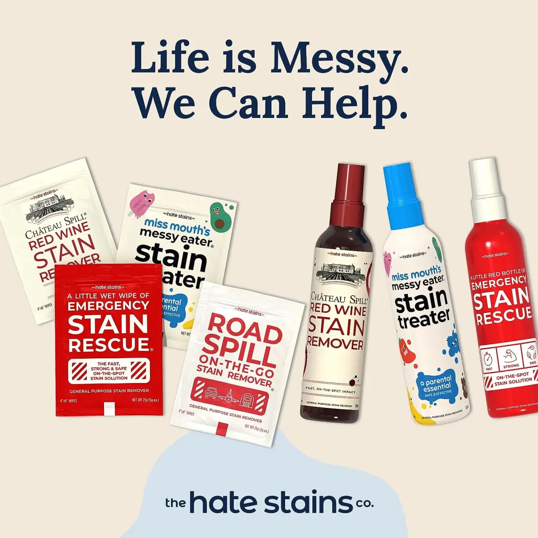 Miss Mouth's Messy Eater Stain Treater Spray - 4oz 2 Pack Stain Remover - Newborn & Baby Essentials - No Dry Cleaning Food, Grease, Coffee Off Laundry, Underwear, Fabric 1